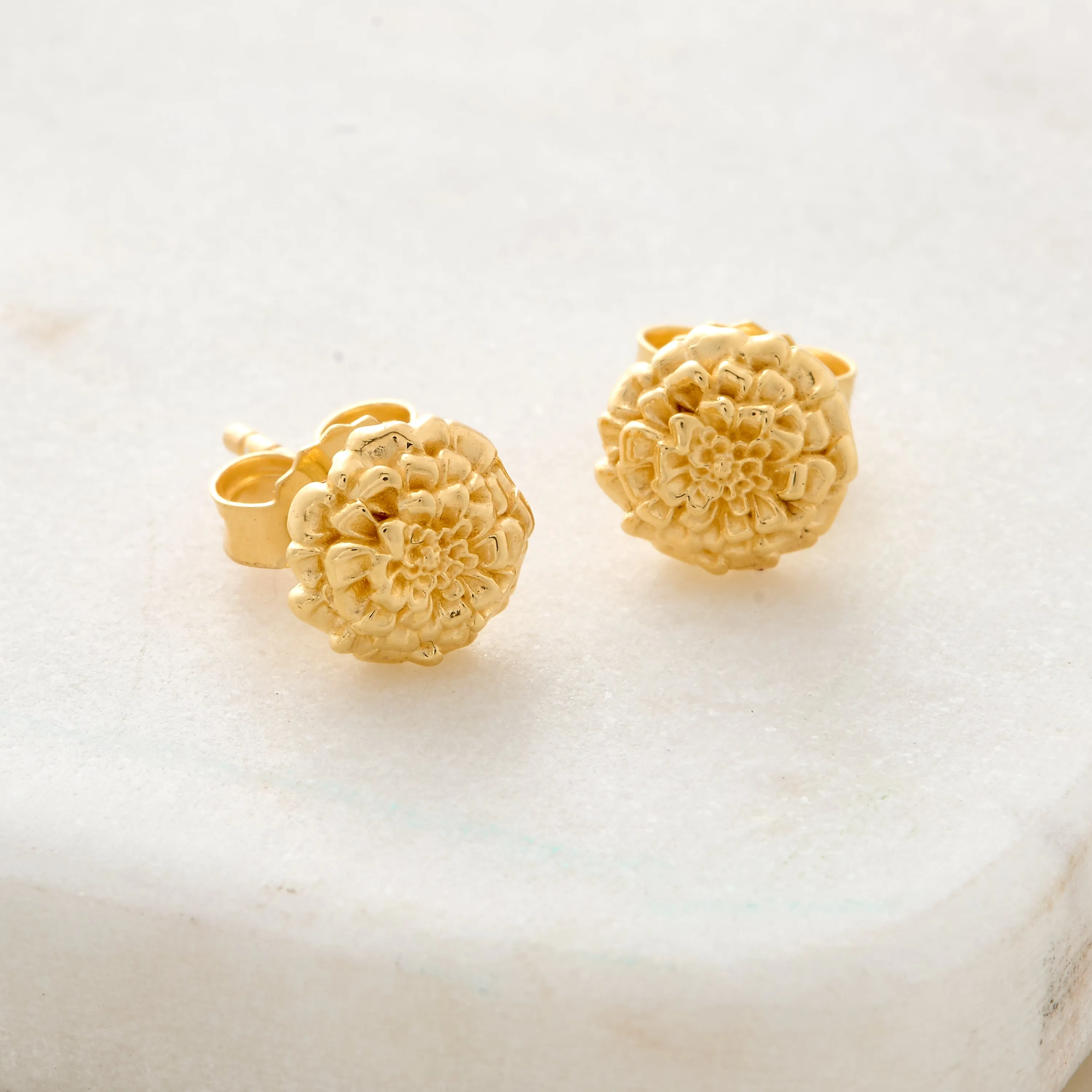 Marigold Gold Vermeil Silver Studs