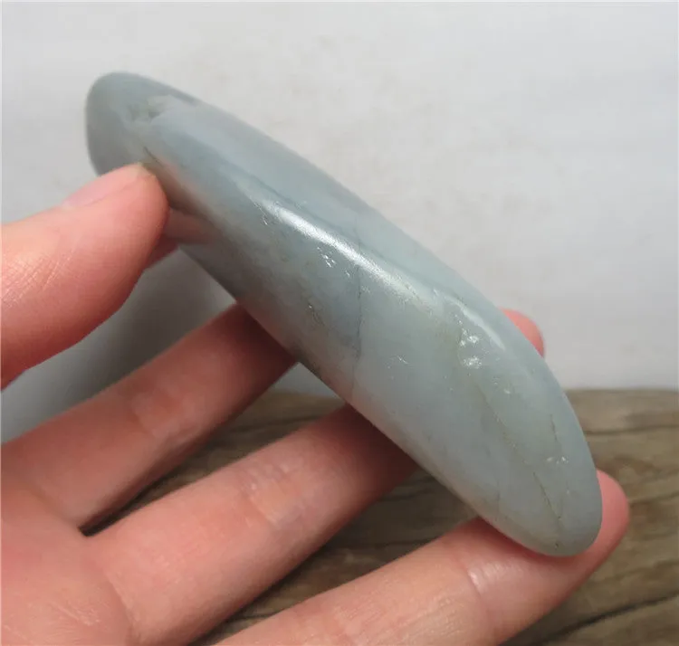 Natural Hetian Jade Rough Nephrite Raw (133g, 100X47X21mm)