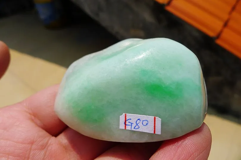 Natural Jade Rough Jadeite Raw (109g,5.9X3.9X2.6cm)