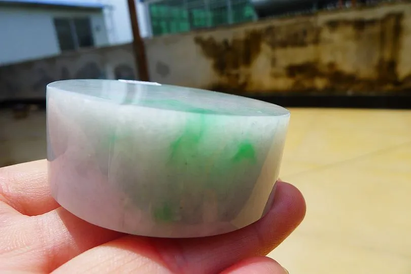 Natural Jade Rough Jadeite Raw (161g,5.4X5.4X2.05cm)