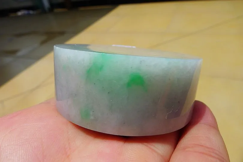 Natural Jade Rough Jadeite Raw (161g,5.4X5.4X2.05cm)