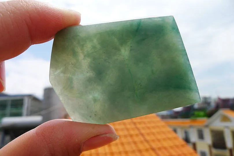 Natural Jade Rough Jadeite Raw (29g,5.2X3.8X0.5cm)