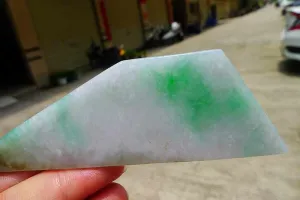 Natural Jade Rough Jadeite Raw (47g,9.9X3.4X0.5cm)