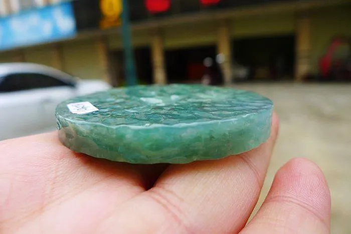 Natural Jade Rough Jadeite Raw (60g,5.55X0.7cm)