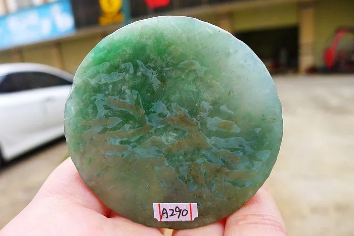 Natural Jade Rough Jadeite Raw (60g,5.55X0.7cm)