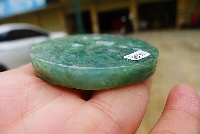 Natural Jade Rough Jadeite Raw (60g,5.55X0.7cm)