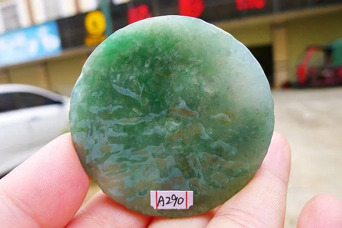 Natural Jade Rough Jadeite Raw (60g,5.55X0.7cm)