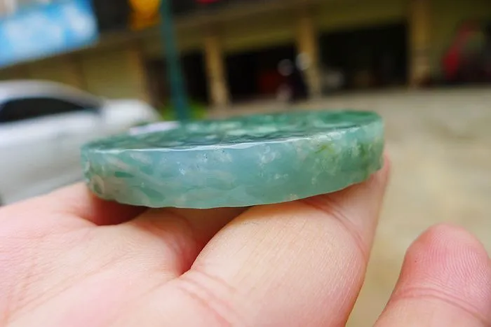 Natural Jade Rough Jadeite Raw (60g,5.55X0.7cm)