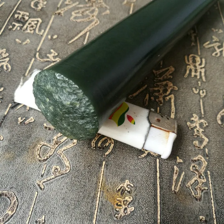 Natural Kunlun Jade Rough Nephrite Raw (429g, 18X3.1X3.1cm)