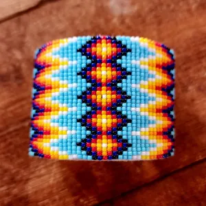 Navajo Dazzling Beadwork Bracelet