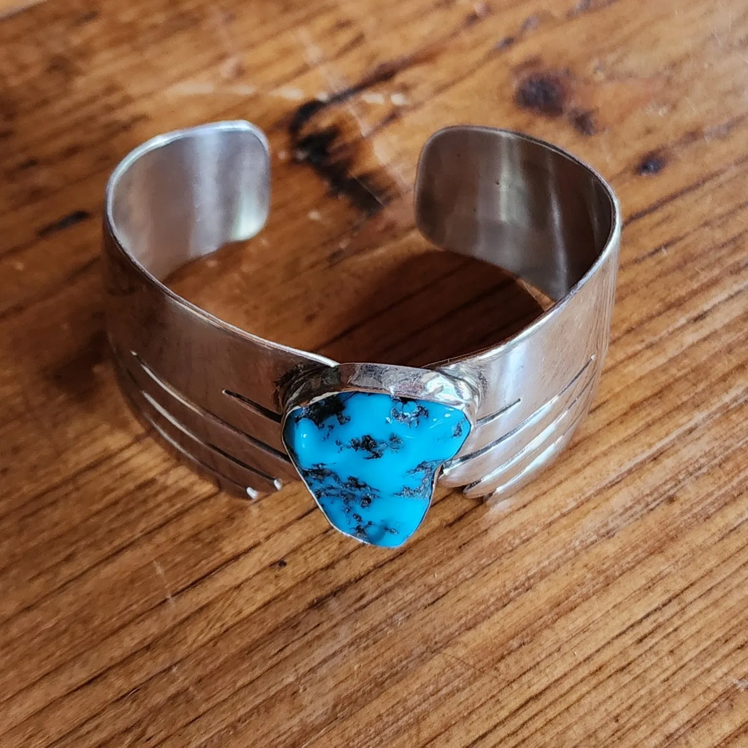 Navajo Natural Morenci Turquoise Bracelet