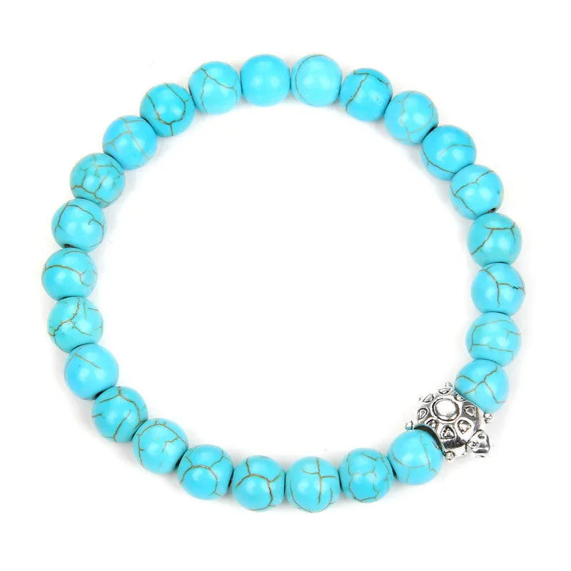 New Blue Turquoise Bracelet Male Bohemia