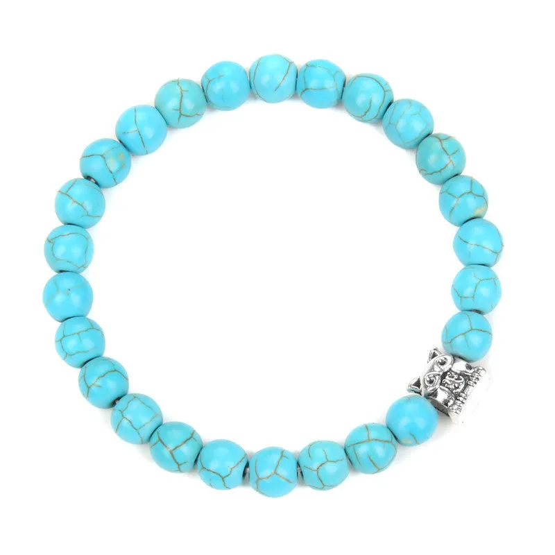 New Blue Turquoise Bracelet Male Bohemia