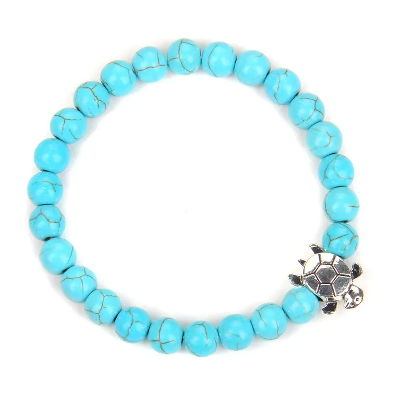 New Blue Turquoise Bracelet Male Bohemia