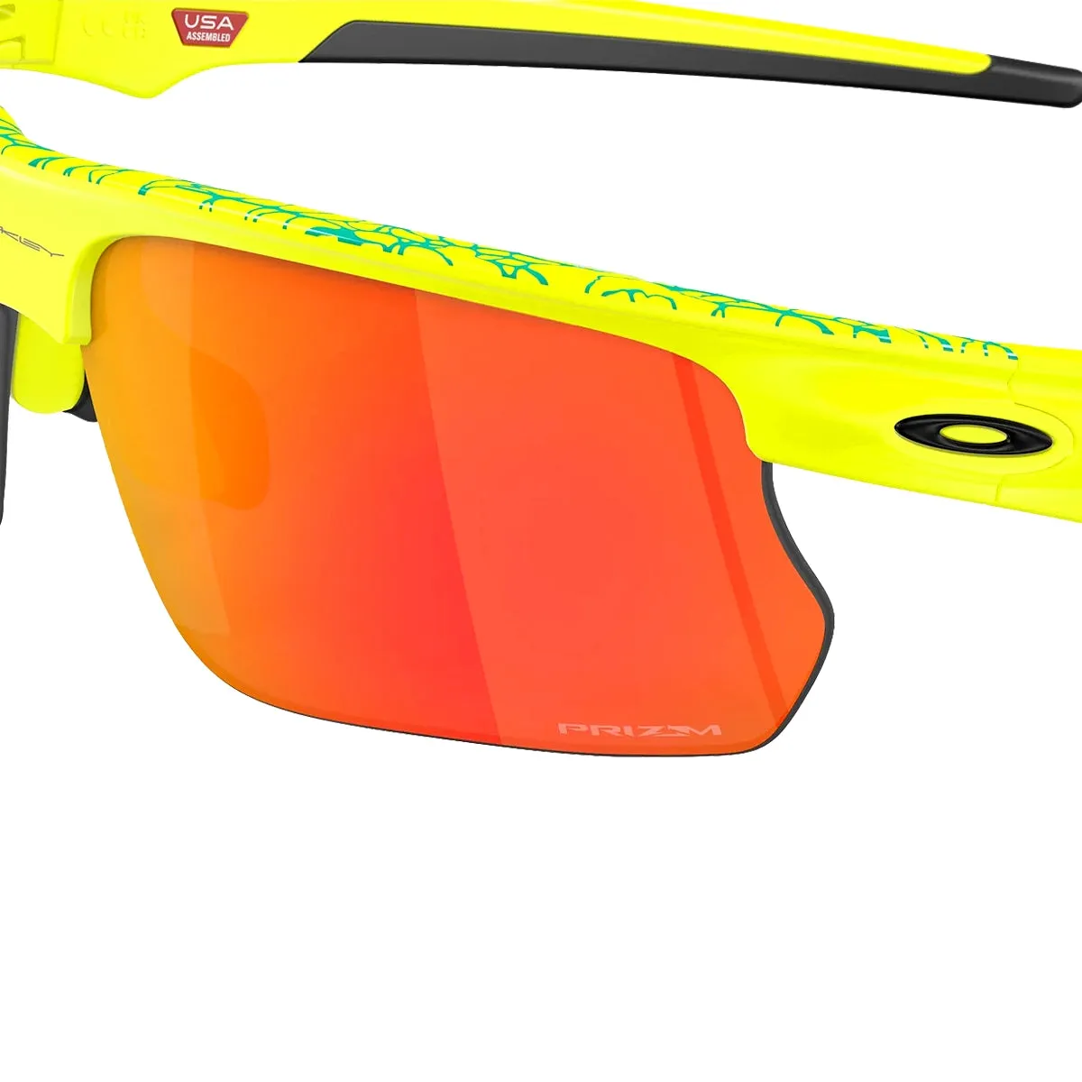 OAKLEY Bisphaera Eyewear Inner Spark - Matte Tennis Ball Yellow/Celeste Neuron Prizm Ruby