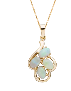 Opal Pendant - 9ct Yellow Gold Solid Pendant - 783349