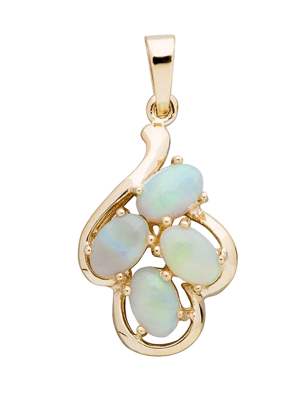 Opal Pendant - 9ct Yellow Gold Solid Pendant - 783349