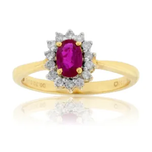 Oval Estate Style Ruby Ring