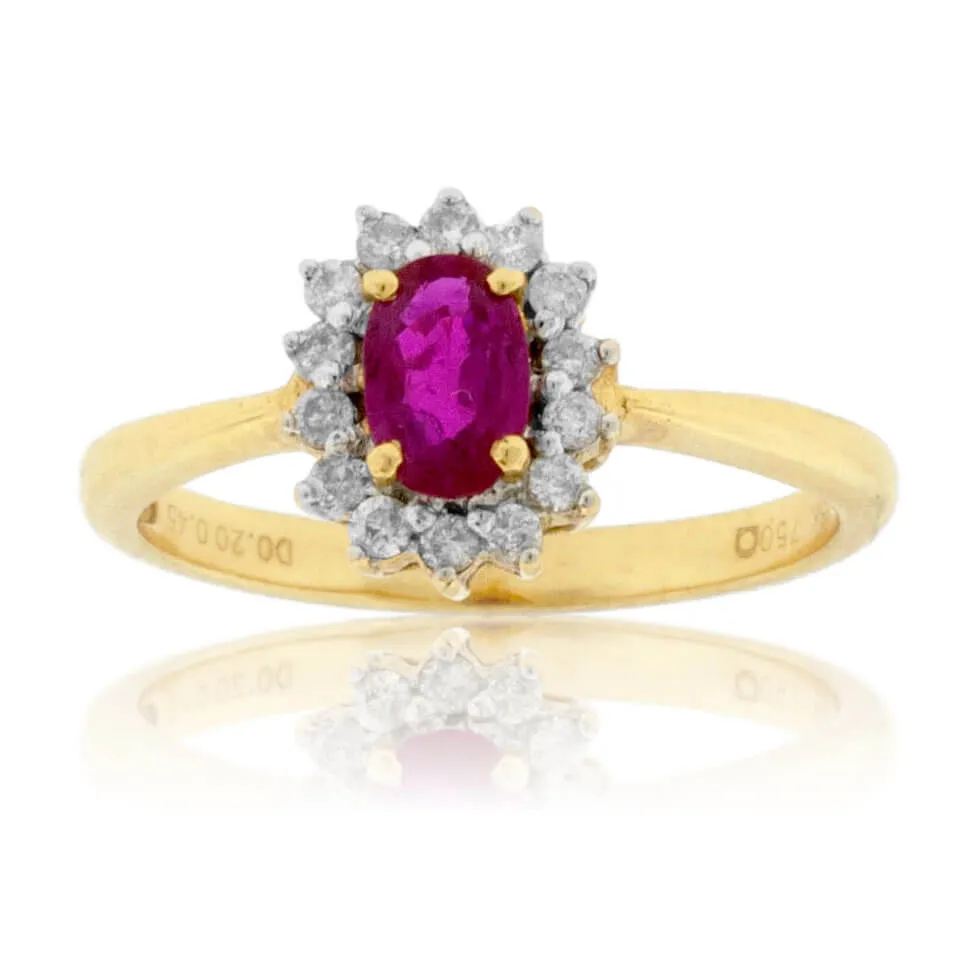 Oval Estate Style Ruby Ring