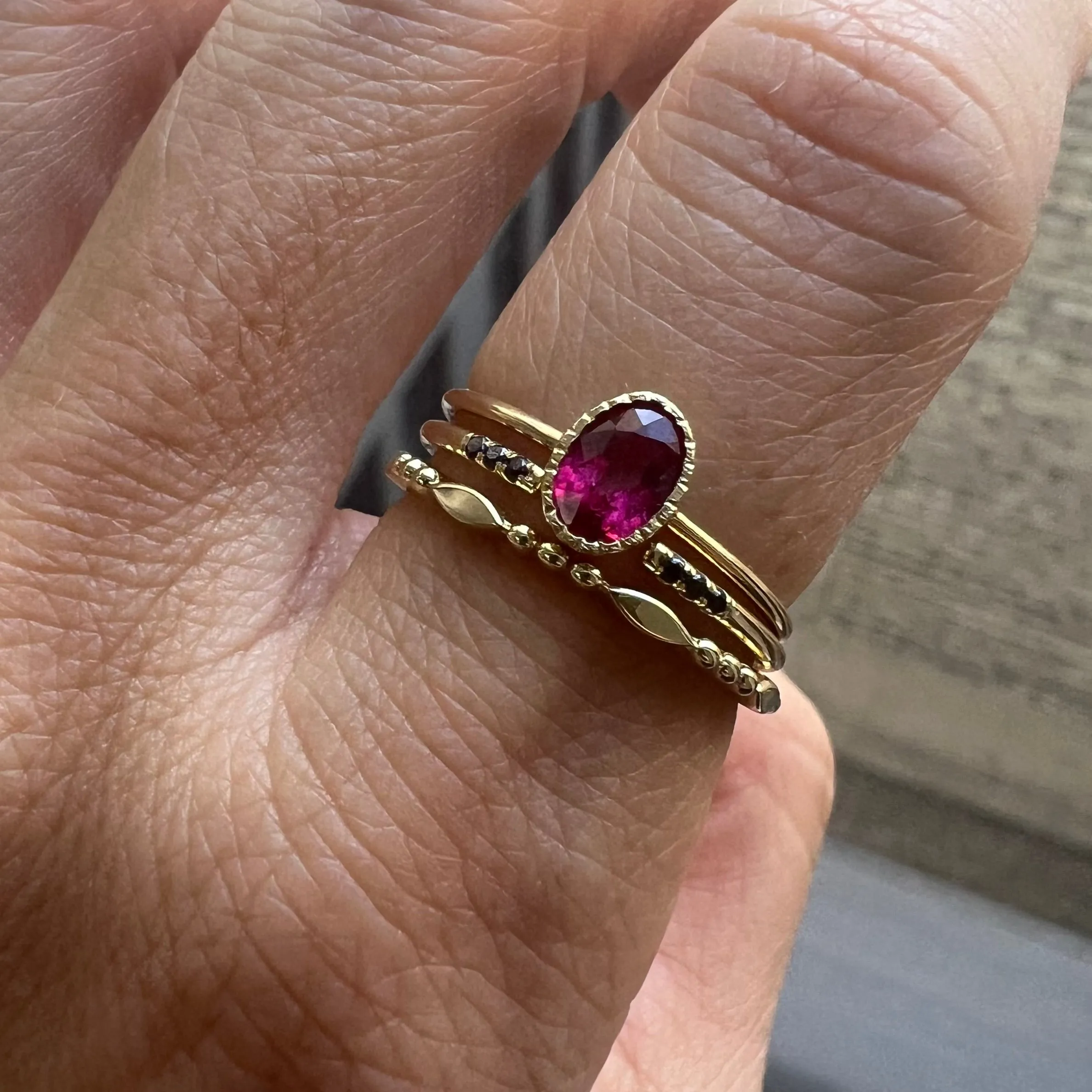 Oval Ruby Wisp Ring (ready to ship option)*