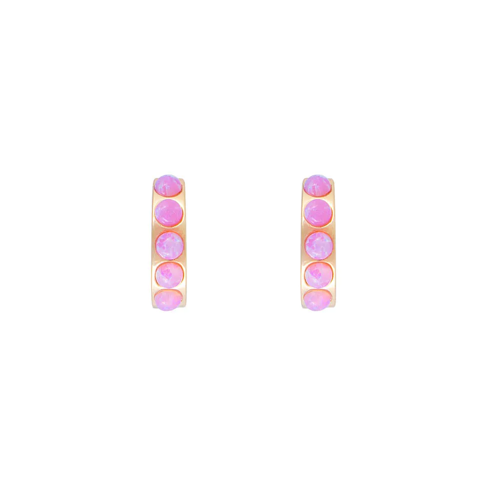 PINK OPAL CRYSTAL HUGGIES