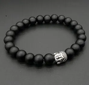 Popular Buddha Head Bead Stone Bracelet