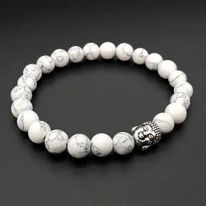 Popular Buddha Head Bead Stone Bracelet