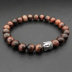 Popular Buddha Head Bead Stone Bracelet