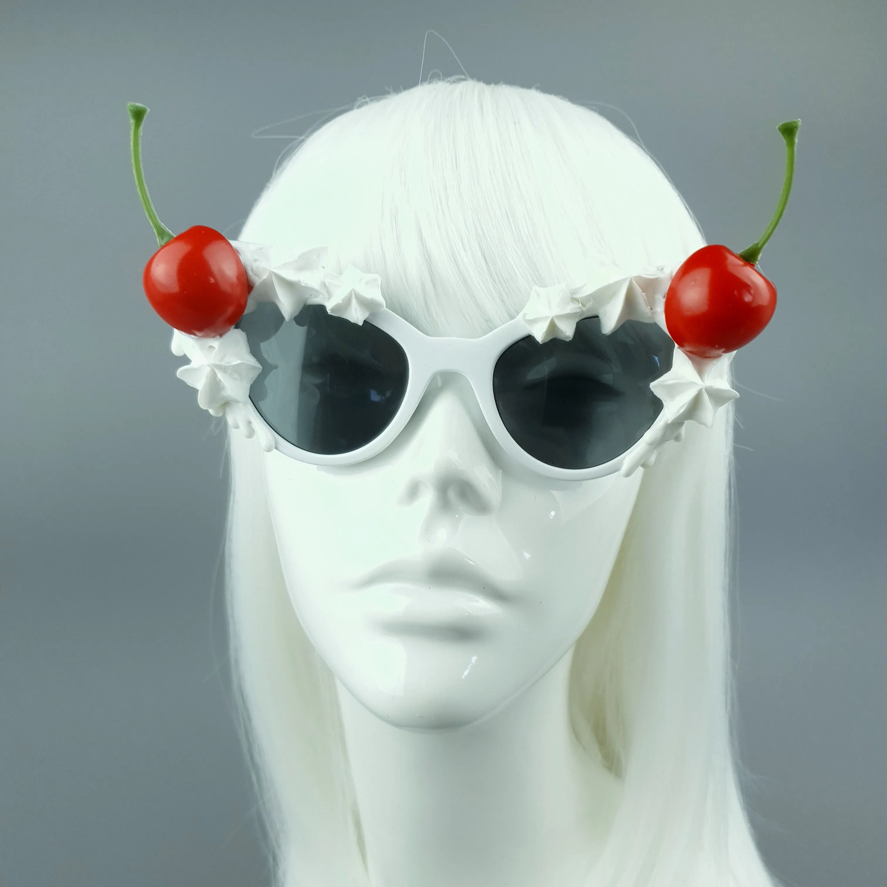 "Bimi" White Frosting Icing Cherry Sunglasses