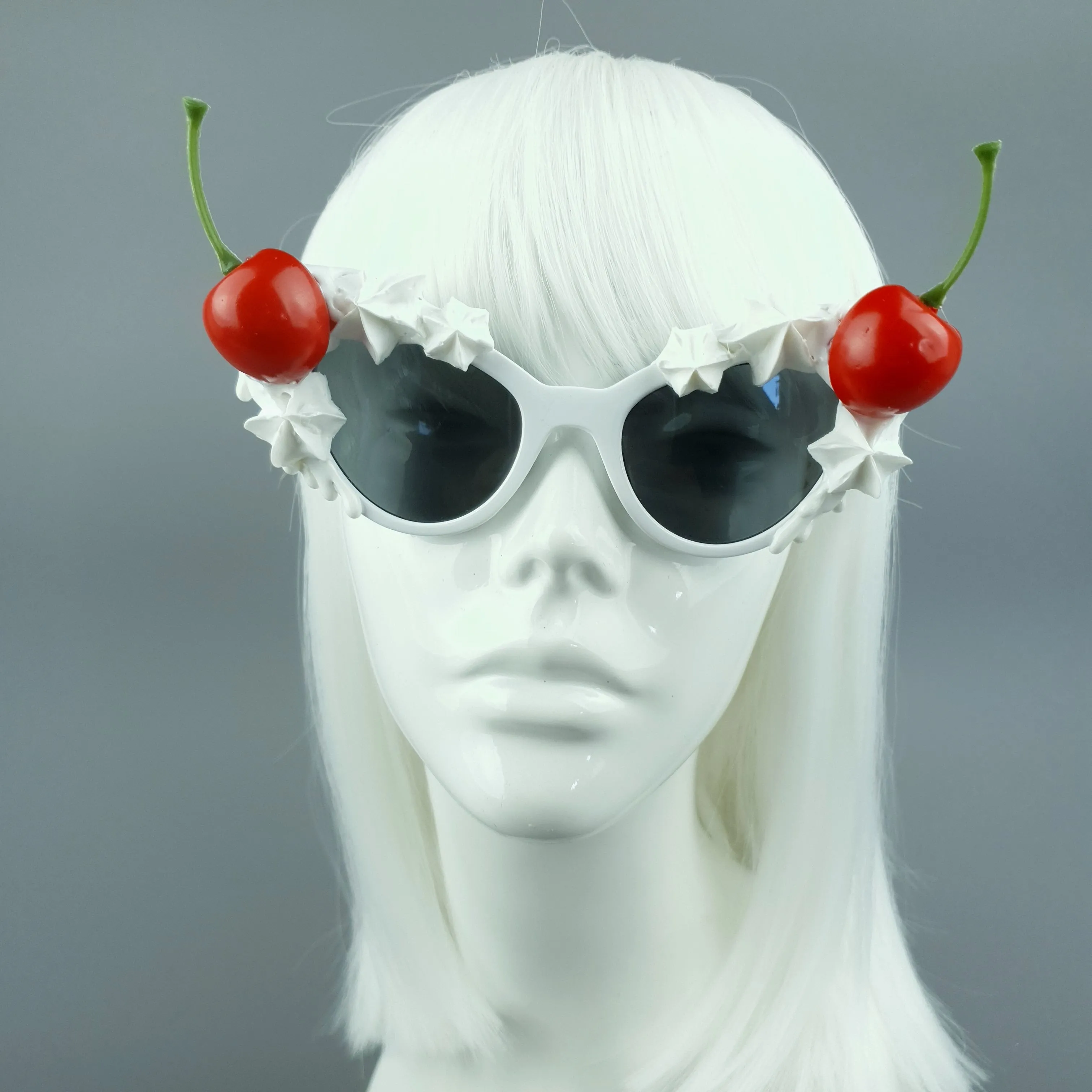 "Bimi" White Frosting Icing Cherry Sunglasses