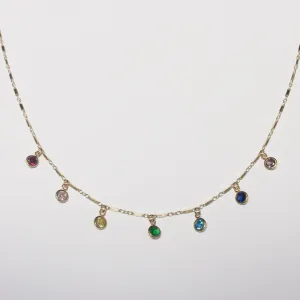 Rainbow Icicle CZ Necklace