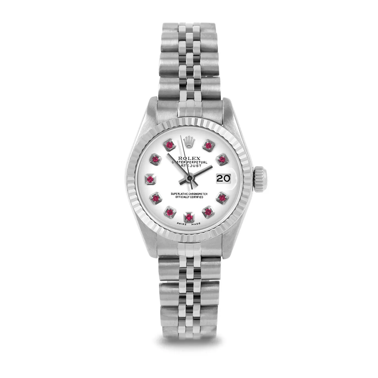 Rolex Datejust 26mm | 6917-SS-WHT-RBY-AM-FLT-JBL