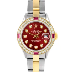 Rolex Datejust 26mm | 6917-TT-RED-DIA-AM-4RBY-OYS