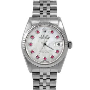 Rolex Datejust 31mm | 6827-SS-WMOP-RBY-AM-FLT-JBL