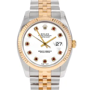 Rolex Datejust 36mm | 116233-WHT-RBY-AM-FLT-JBL