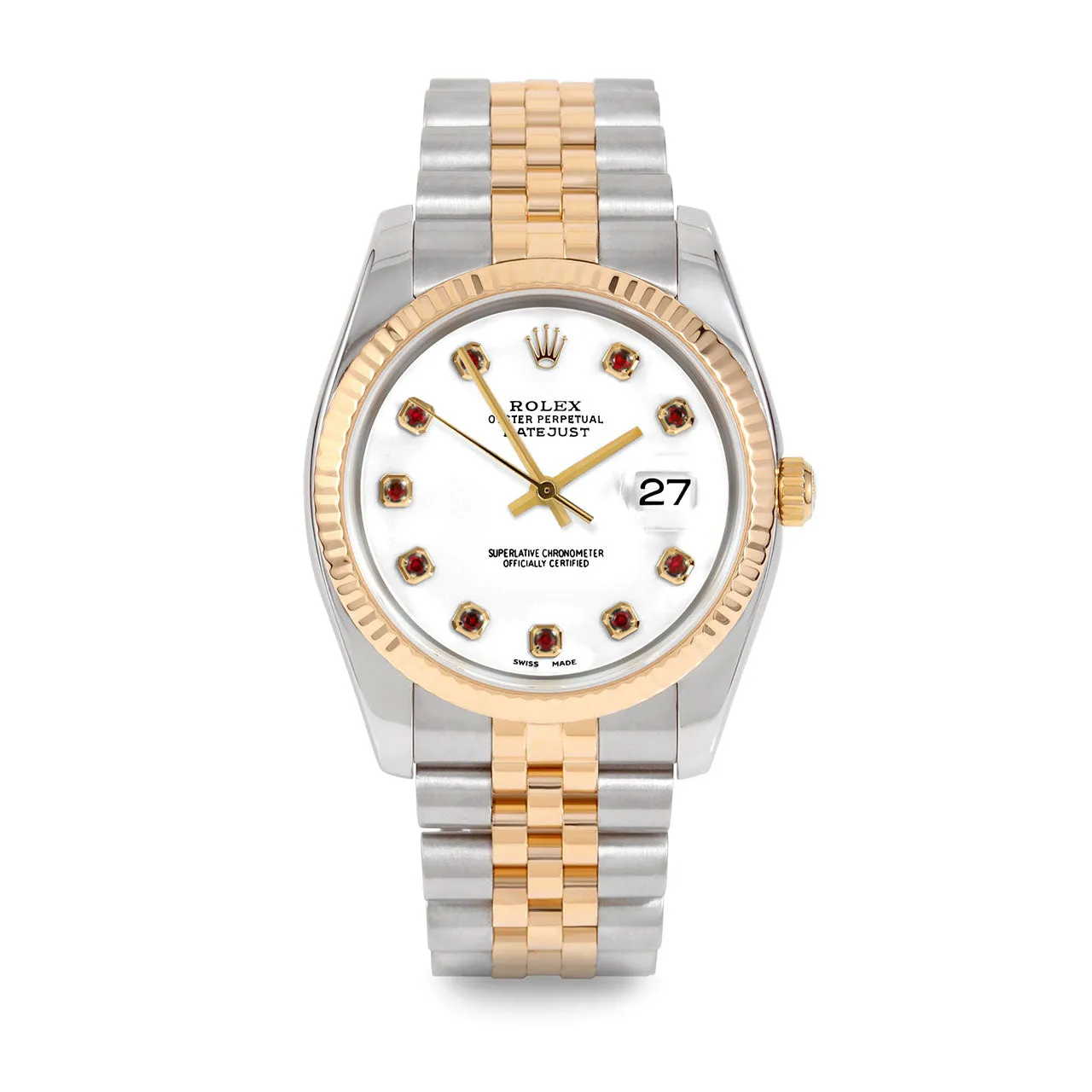 Rolex Datejust 36mm | 116233-WHT-RBY-AM-FLT-JBL