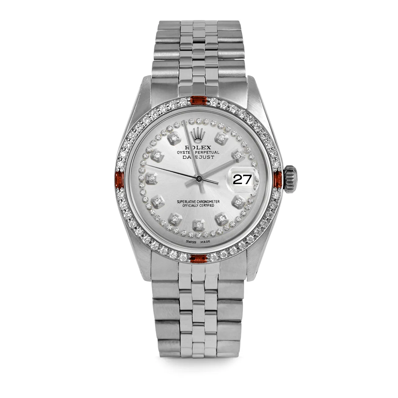 Rolex Datejust 36mm | 1601-SS-SLV-STRD-4RBY-JBL