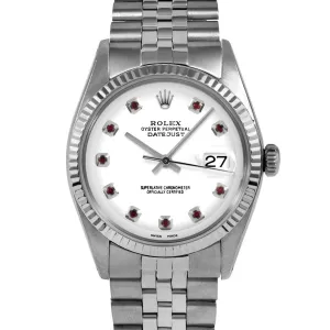 Rolex Datejust 36mm | 1601-SS-WHT-RBY-AM-FLT-JBL