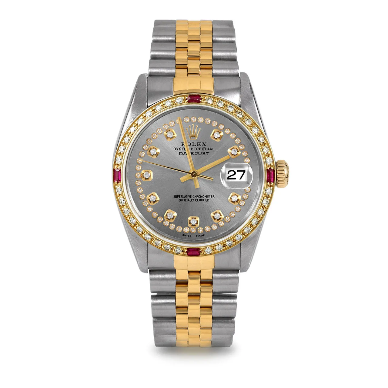 Rolex Datejust 36mm | 16013-SLT-STRD-4RBY-JBL