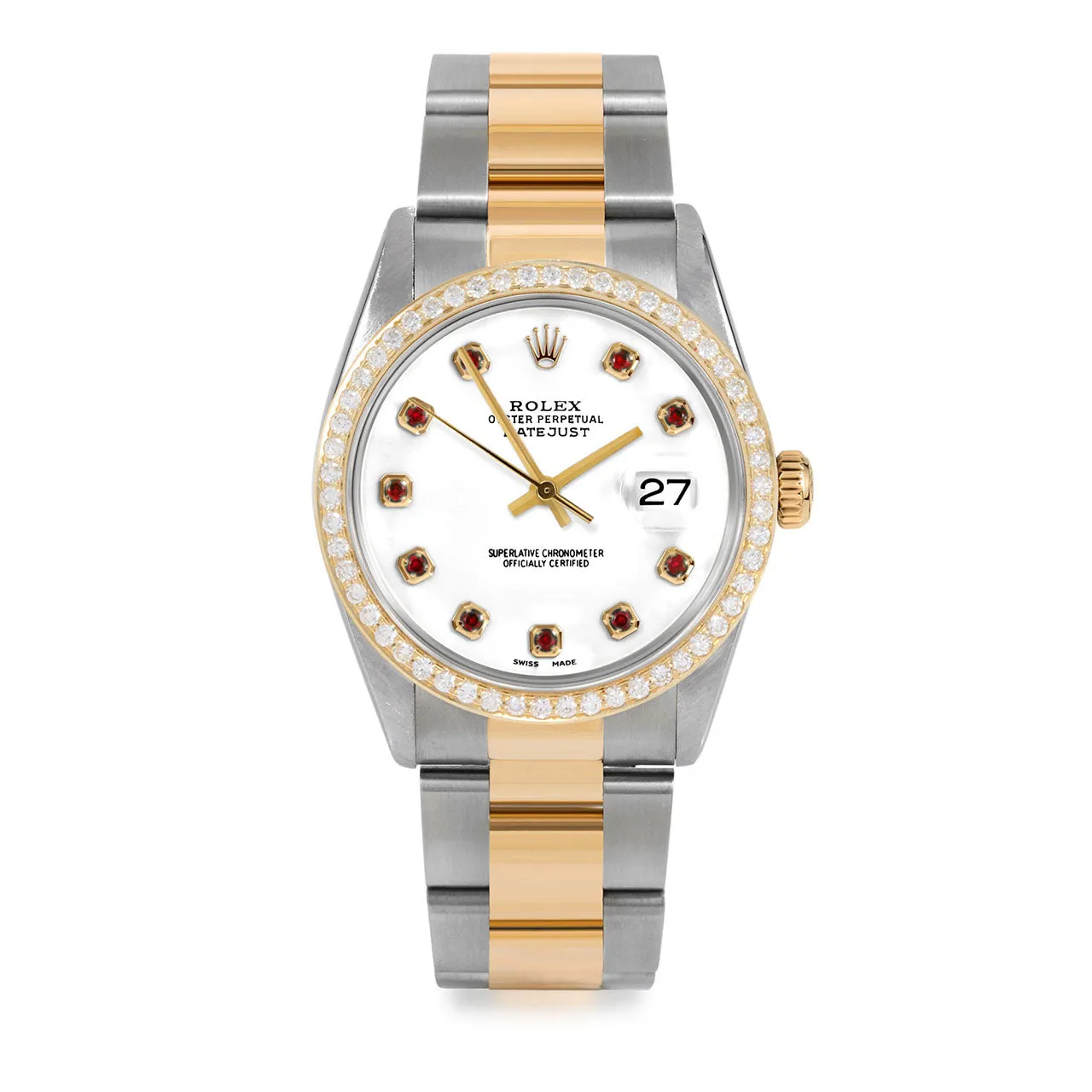 Rolex Datejust 36mm | 16233-WHT-RBY-AM-BDS-OYS