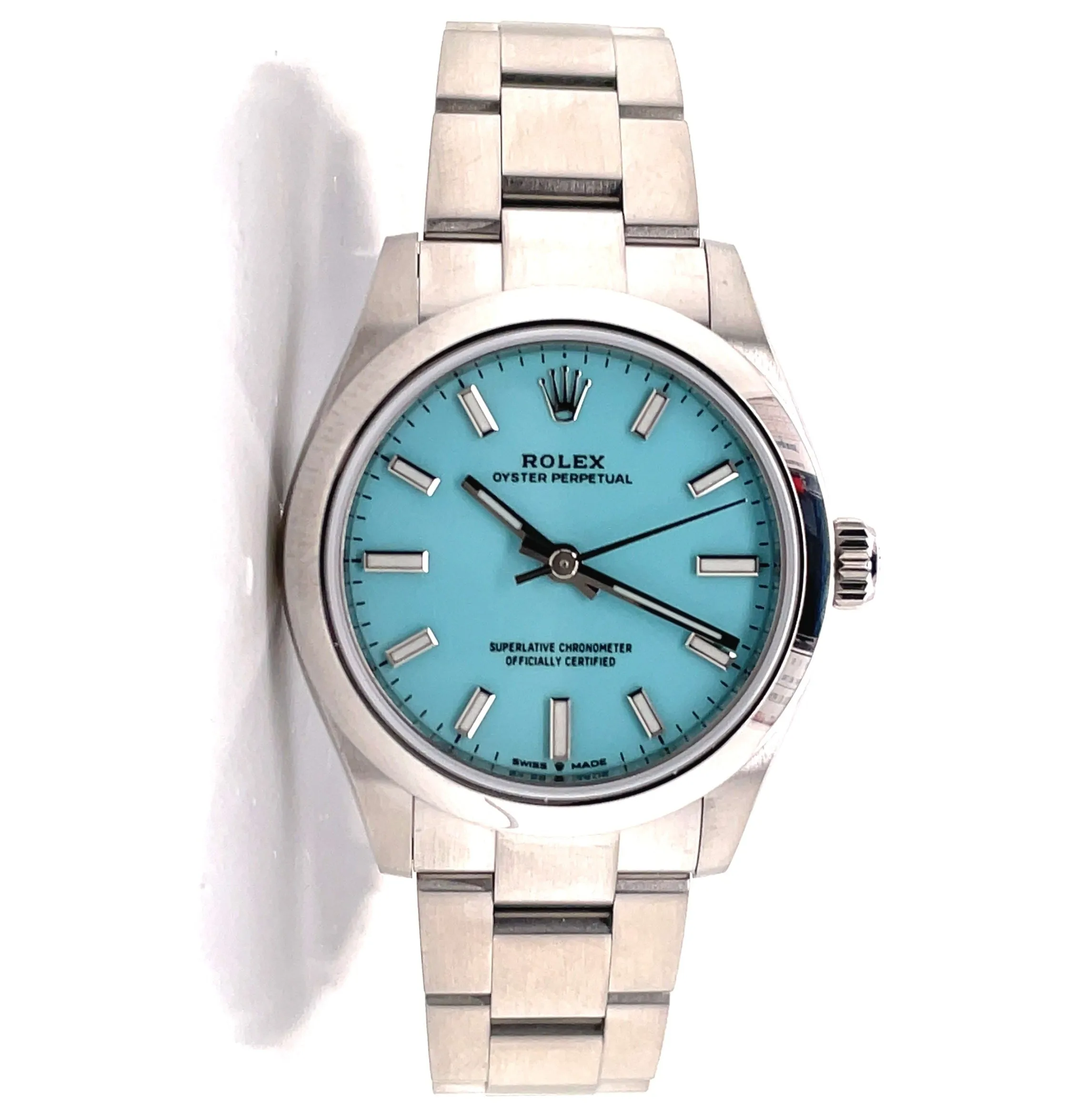 Rolex Oyster Perpetual 31 277200 Factory Turquoise Blue Dial Box and Papers Unworn