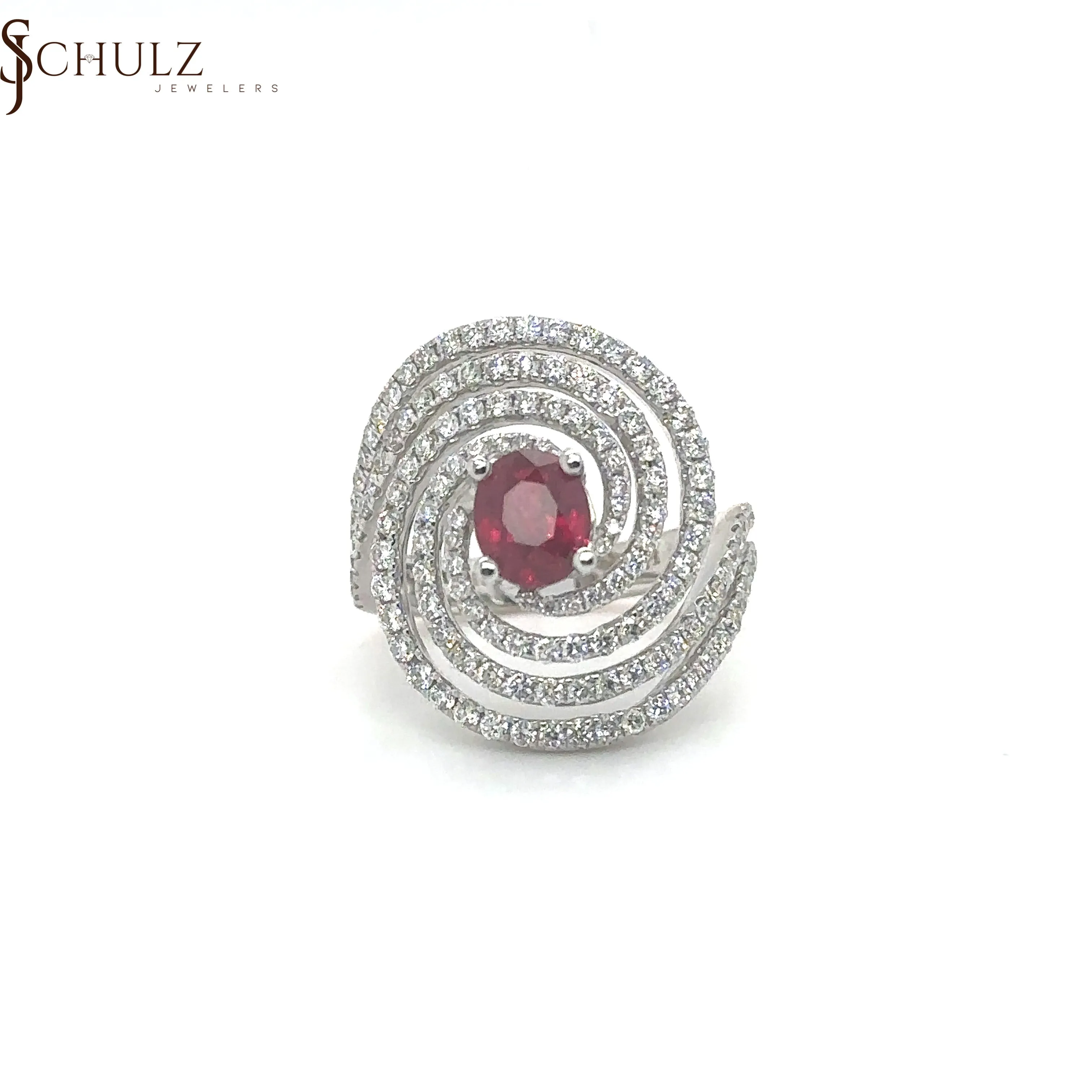 Ruby & Diamond White Gold Fashion Ring