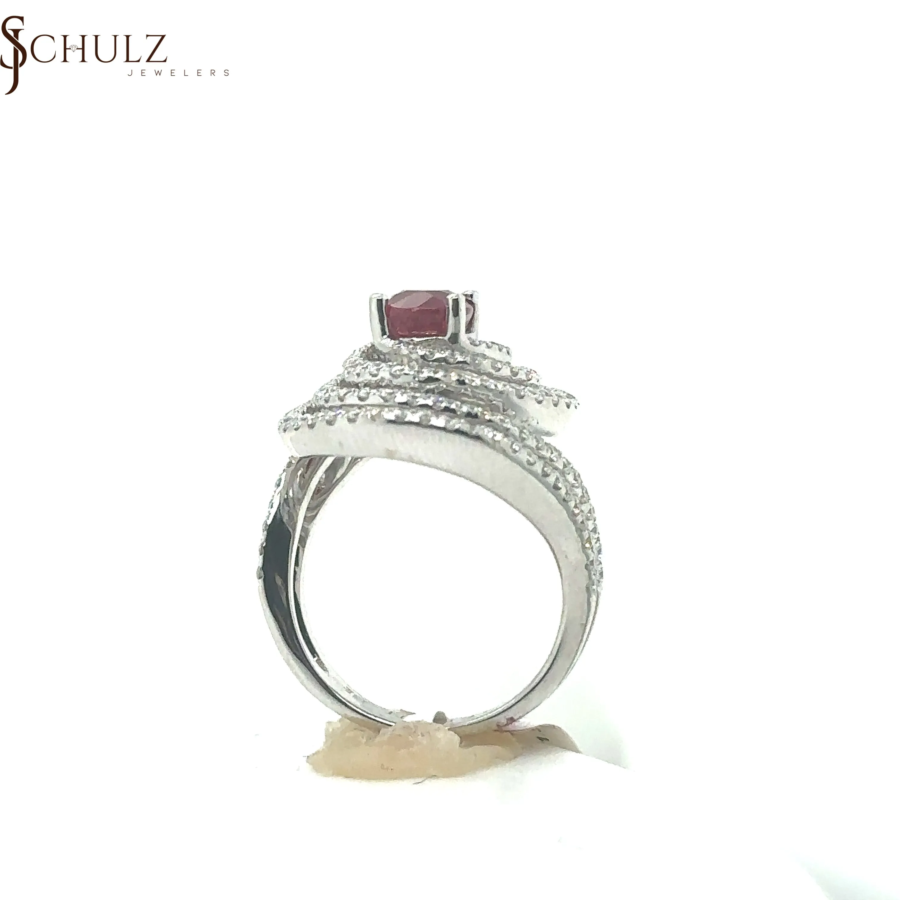 Ruby & Diamond White Gold Fashion Ring