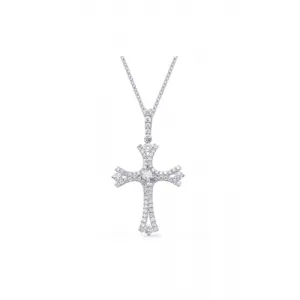 S Kashi & Sons Crosses Necklace P3224WG