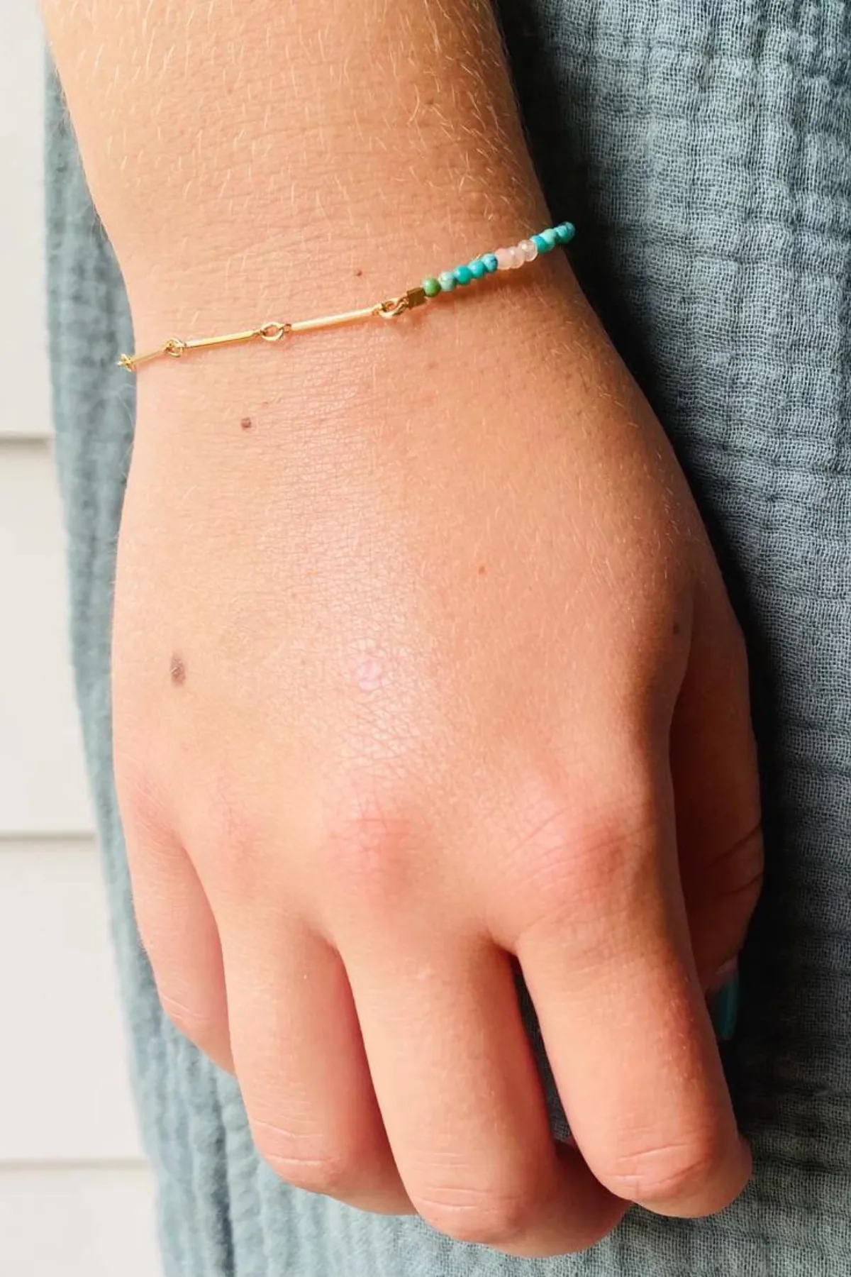 SAND   GRIT - MICRO TURQUOISE HYBRID BRACELET