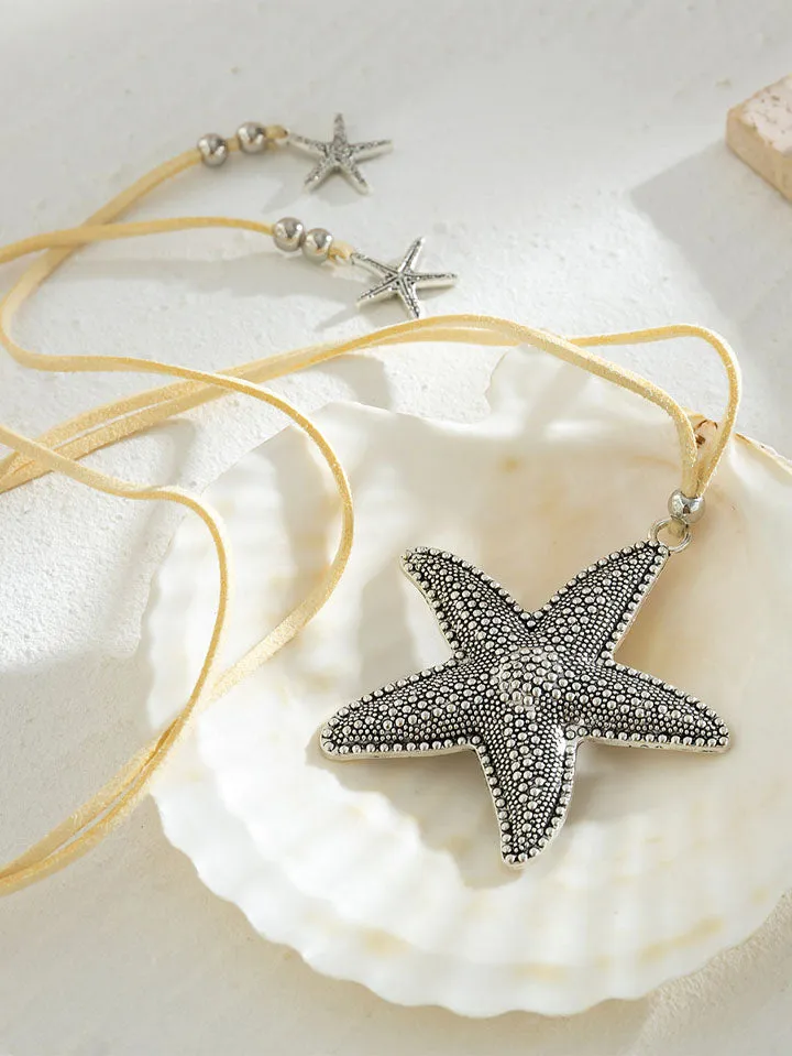 Seashell Serenade Starfish Boho Choker Necklace