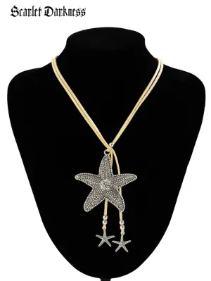 Seashell Serenade Starfish Boho Choker Necklace