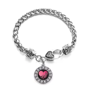 Silver Noni Circle Charm Braided Bracelet