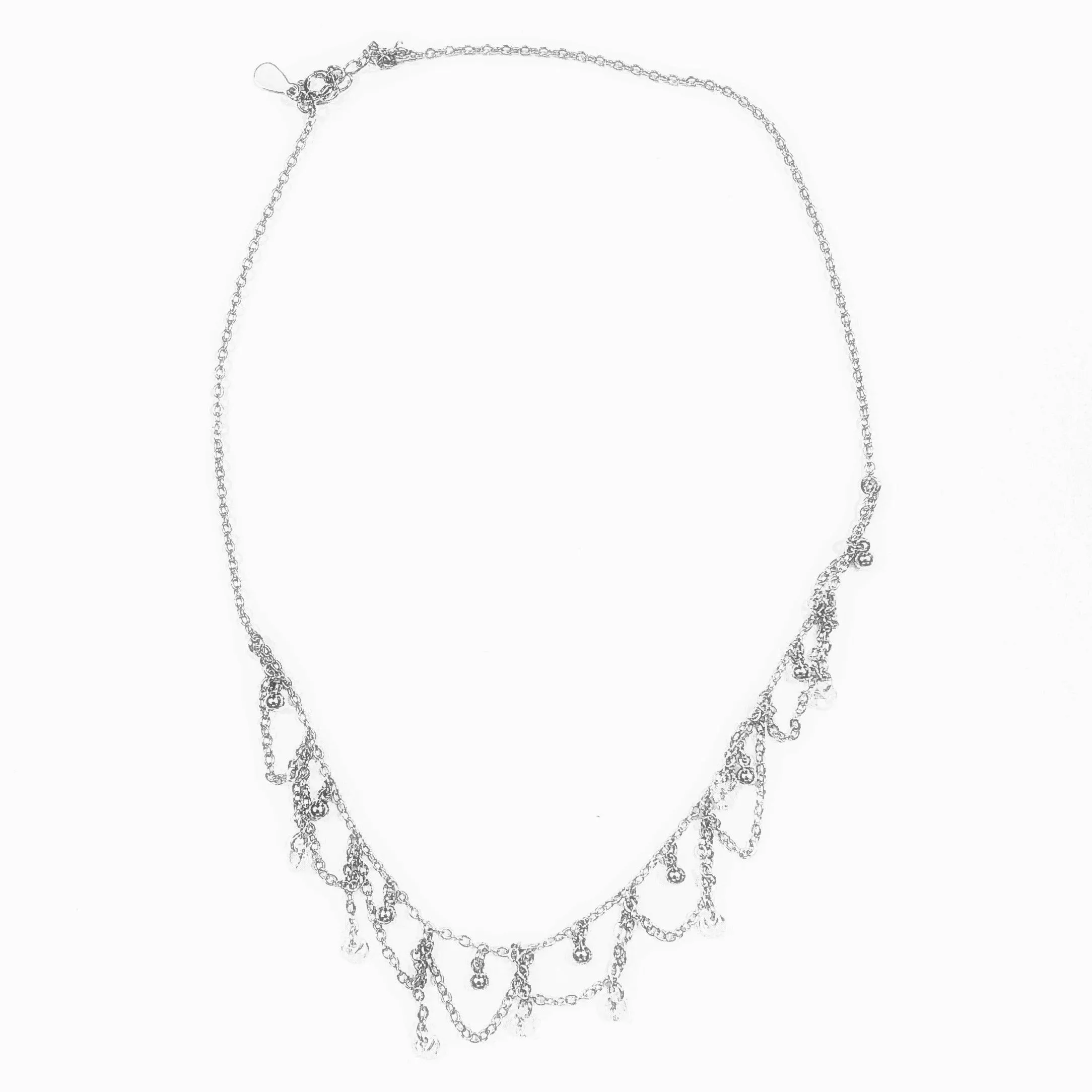 Sterling Silver Vintage Crystal Necklace