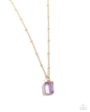 Suave Simplicity - Purple Necklace - Paparazzi Accessories